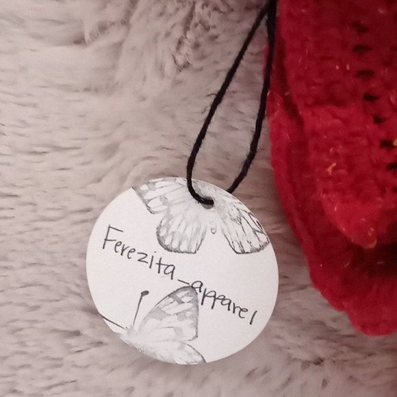 Hand Crocheted Little Mexico Dress w Ribbon Lace Up Bodice Full Flare Sk… - Picture 7 of 7